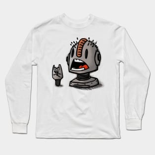 angry robot Long Sleeve T-Shirt